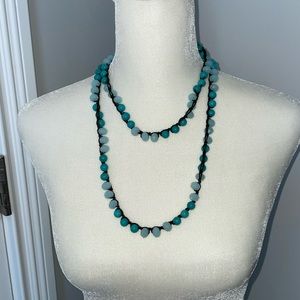Canvas turquoise layering necklace
